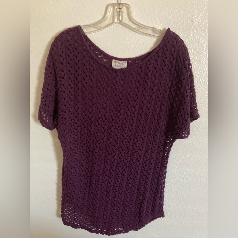 💛Pretty rebellious, maroon crochet top L